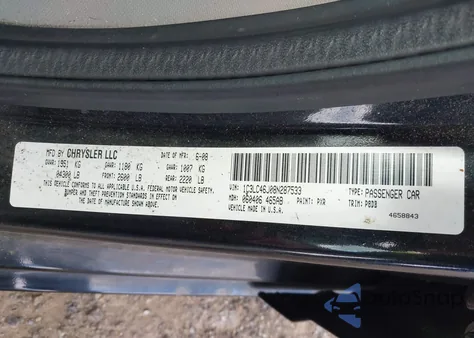 2008 Chrysler Sebring Lx from USA, damaged, VIN 1C3LC46J08N287533